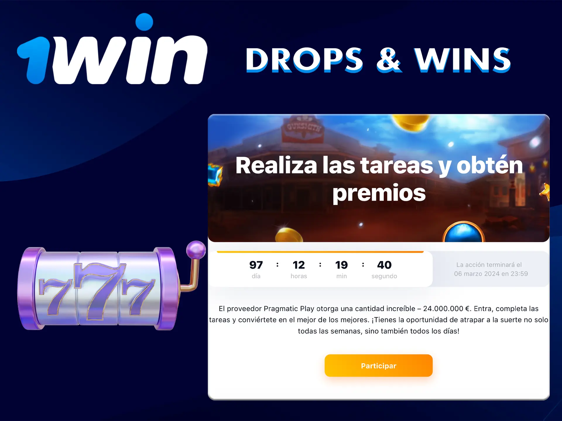 Participe en torneos 1Win y gane premios en metálico.