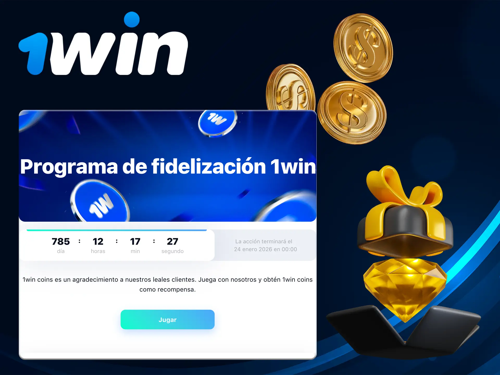 Utiliza el casino 1Win y consigue regalos por nada.