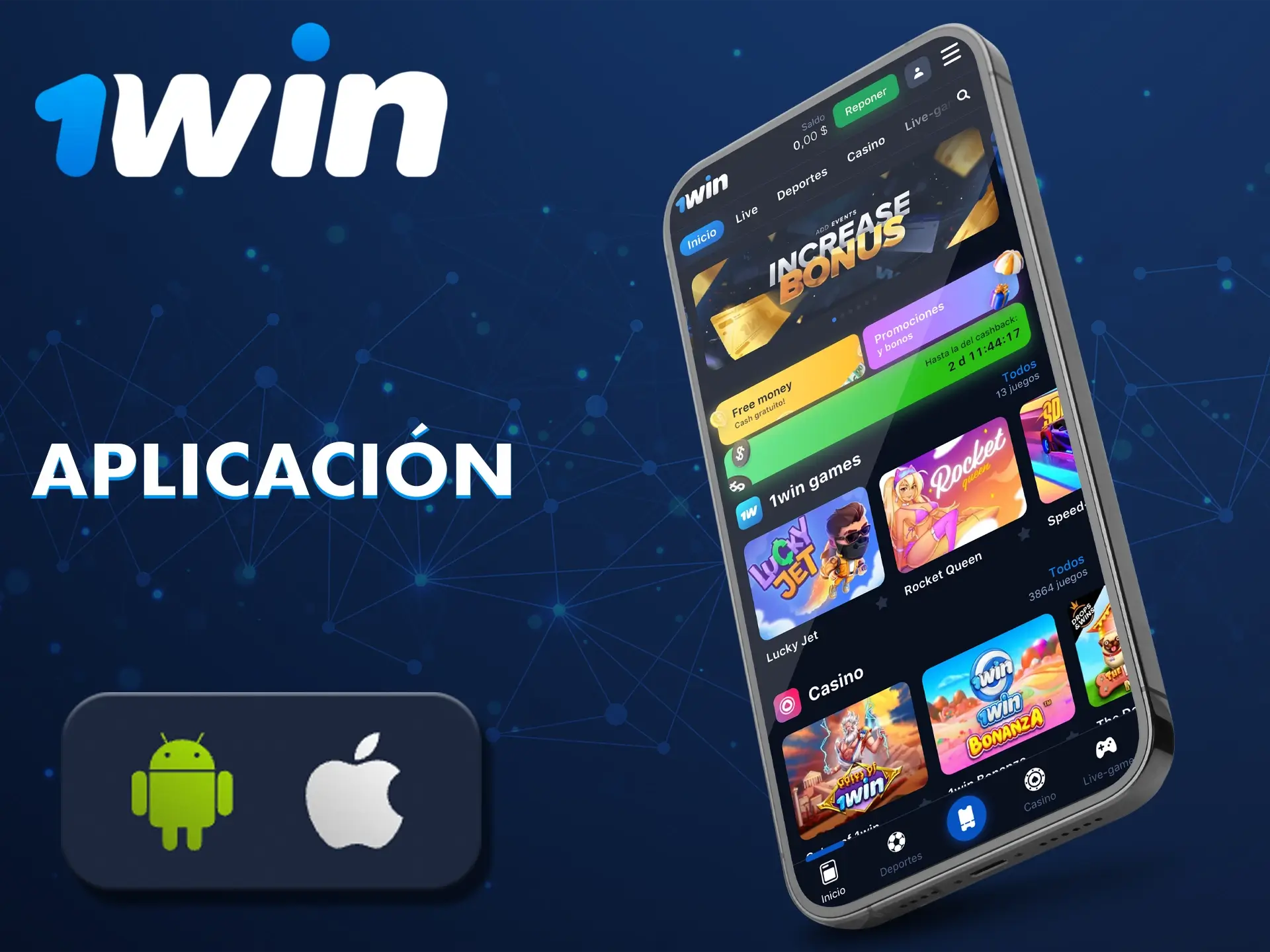 La aplicación 1Win se adapta perfectamente a cualquier dispositivo móvil.