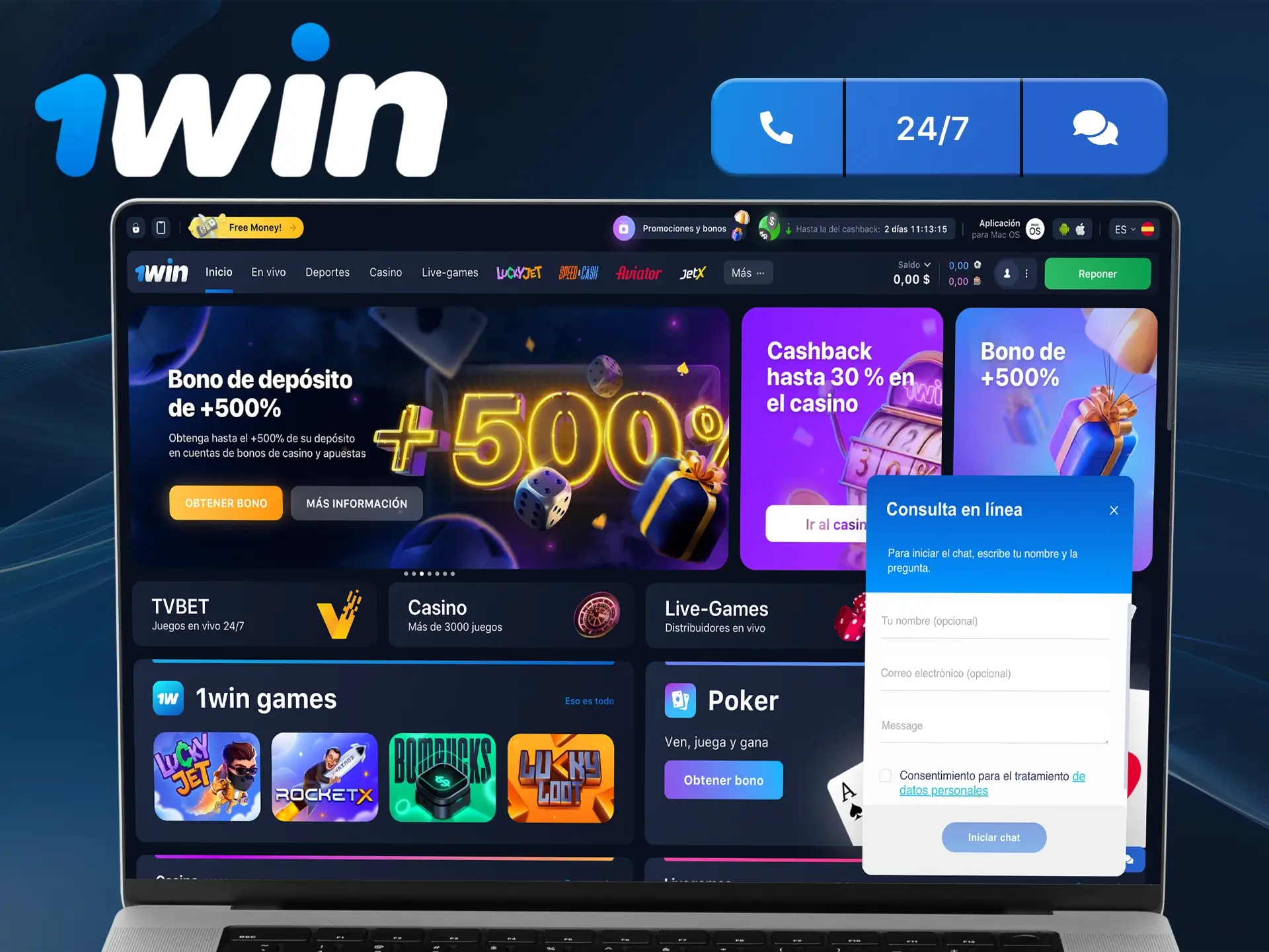 1Win Casino es famoso por su alto nivel de servicio y rápida capacidad de respuesta a sus clientes.