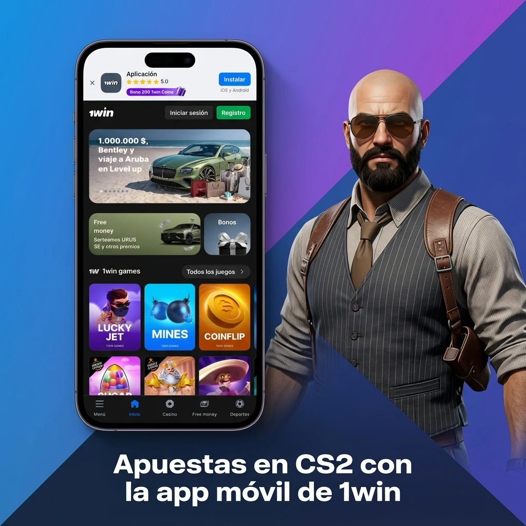 Apuesta en CS2 desde tu celular con la app móvil de 1win, disponible para Android e iOS en Chile.