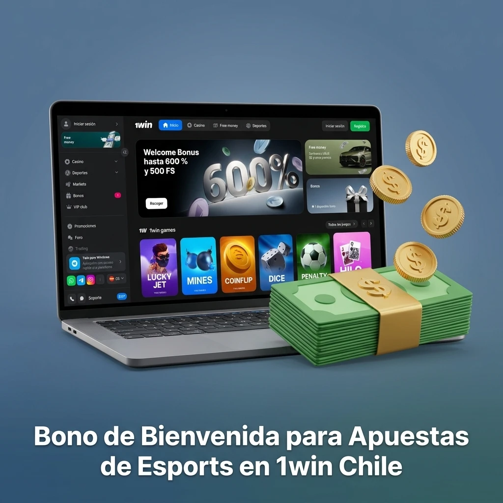 Bono de bienvenida 1win Chile: 500% hasta 2.400.000 CLP para apuestas de esports
