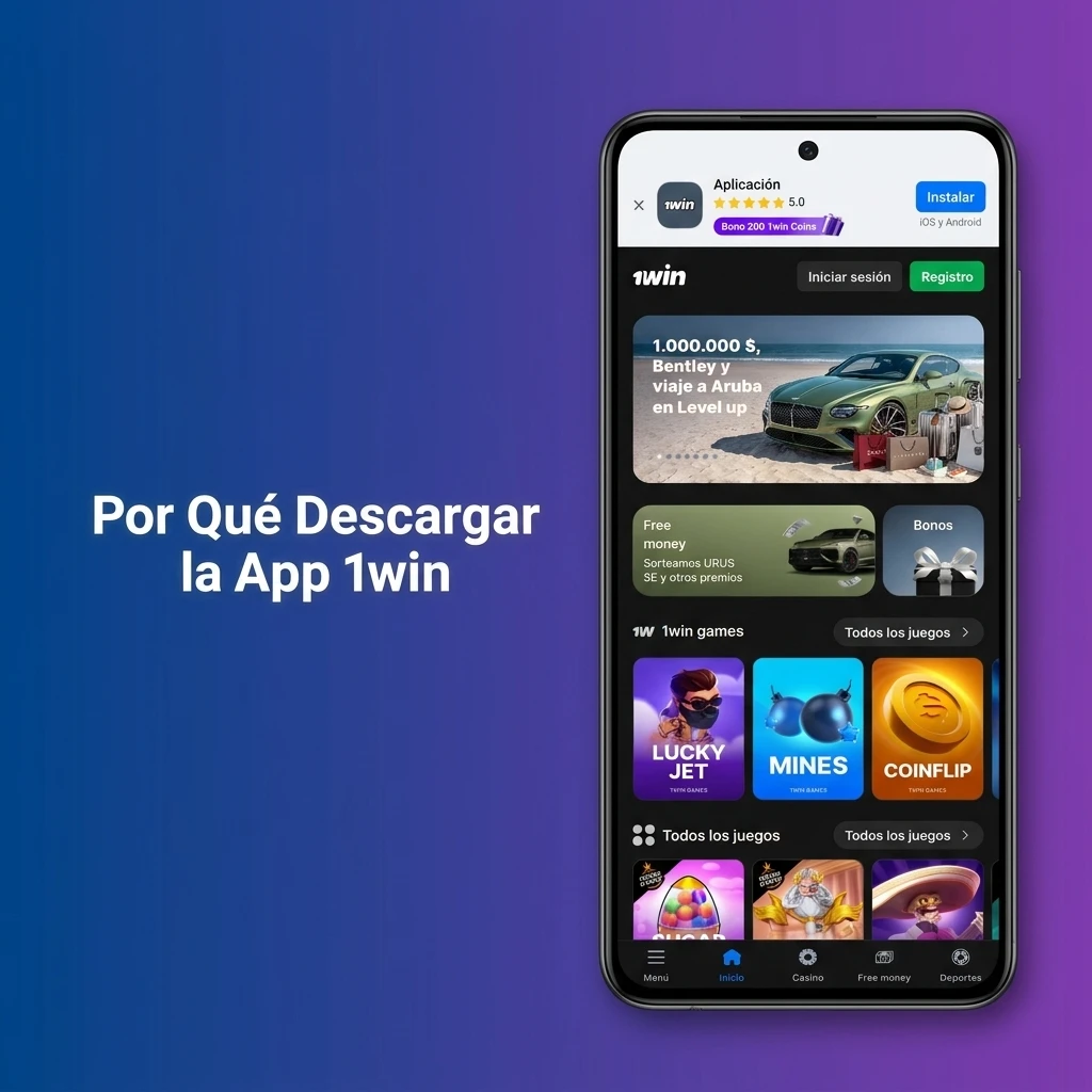 App 1win para móviles: apuestas deportivas, casino en vivo, bono 500% y soporte 24h desde tu dispositivo